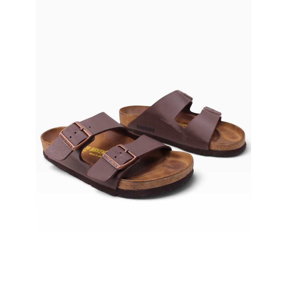 Birkenstock Arizona Womens 7-7.5 EU 38 Regular Dark Brown Leather Sandals